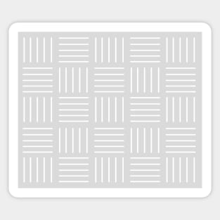 Abstract geometric pattern - strips - gray and white. Sticker